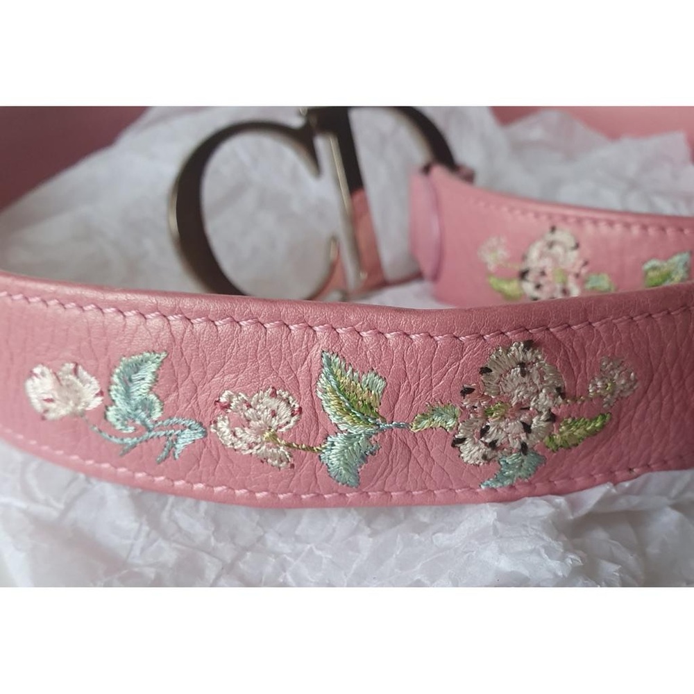 DIOR Pink Leather Belt - Picture 3 of 3